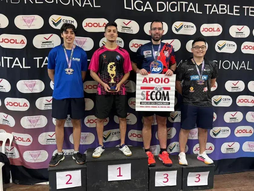 Atletas de Salto conquistam medalhas na Liga Digital de Tênis em Suzano