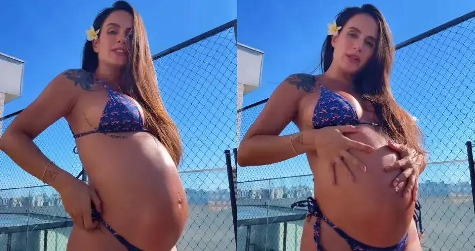 Carol Peixinho Exibe Barrigão e Recebe Elogios de Thiaguinho: "A Mais Linda"