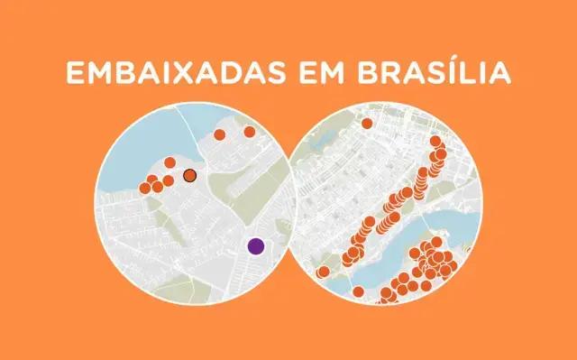 Localização das Embaixadas em Brasília revela informações sobre diplomacia e órgãos internacionais