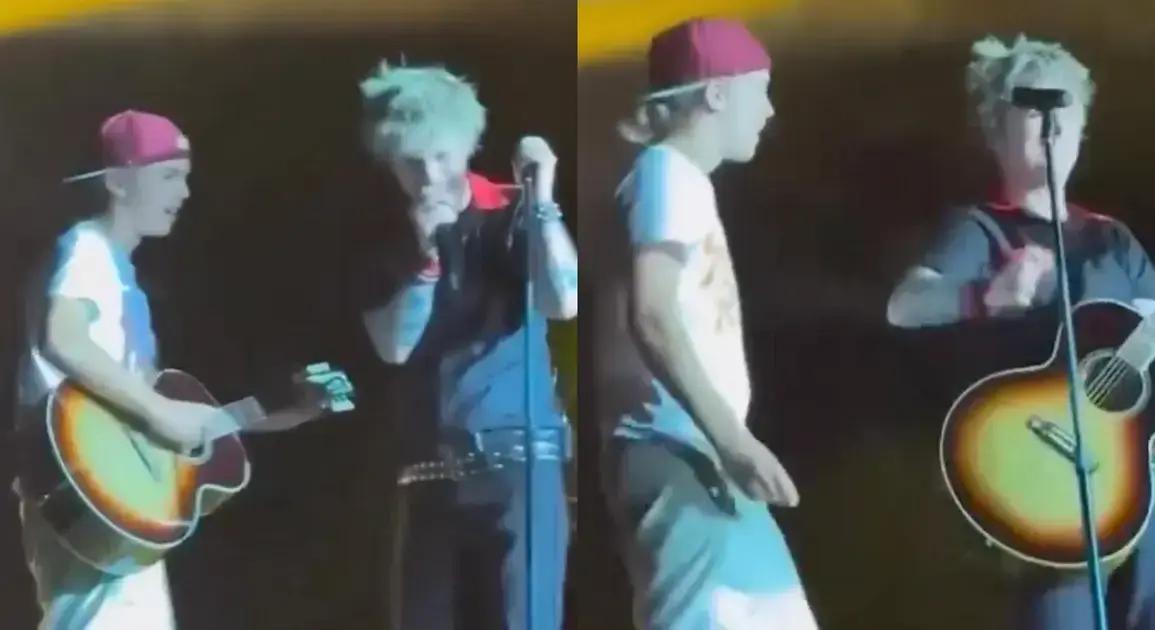 Reação de Billie Joe Armstrong a fã que tocou Oasis durante show do Green Day