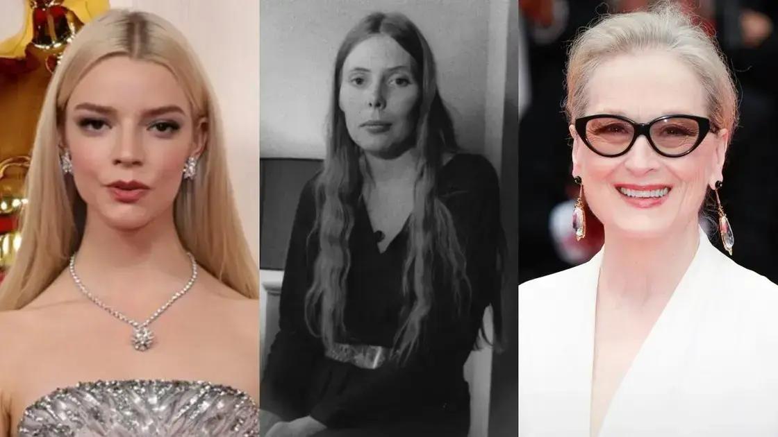Cinebiografia de Joni Mitchell com Anya Taylor-Joy e Meryl Streep ganha detalhes e expectativa