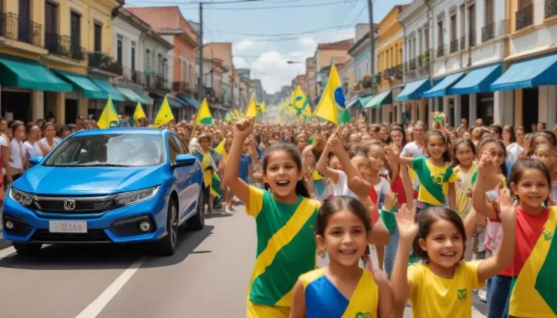 Desfile de 7 de Setembro retoma tradição e leva civismo ao bairro Pirapitingui